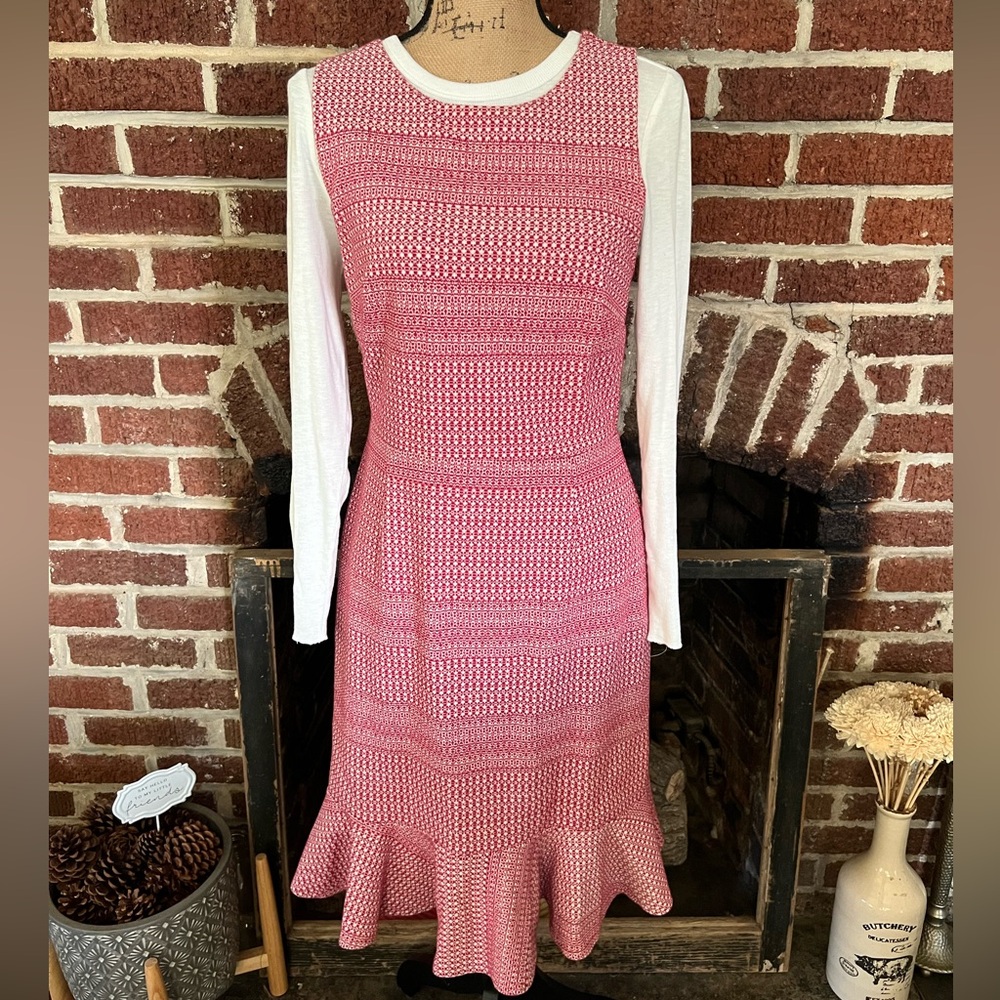 banana republic red/white knit jumper